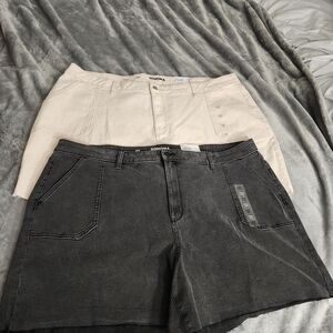 Sonoma womens. plus high rise jean cutoff shorts sz 24w lot NWT